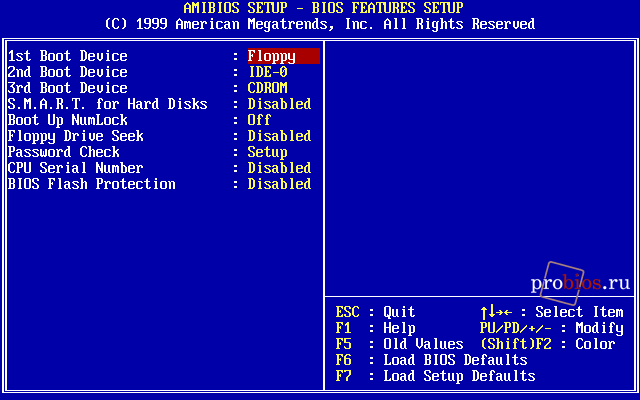  BIOS FEATURES SETUP