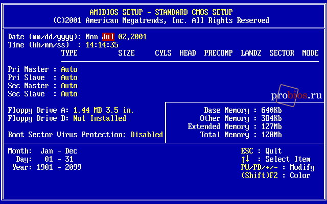  Standard CMOS Features