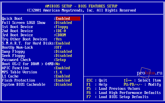  Advanced BIOS Features