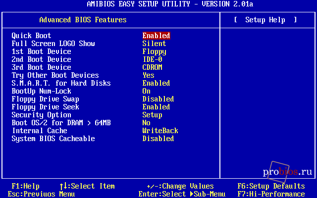  Advanced BIOS Features