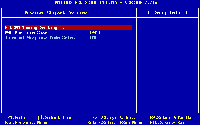 Пункт Advanced Chipset Features