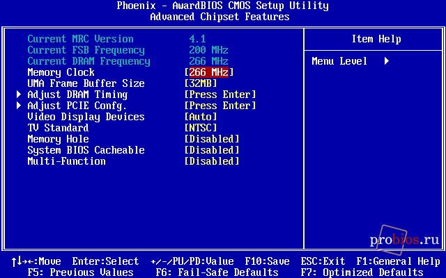  Advanced Chipset Features