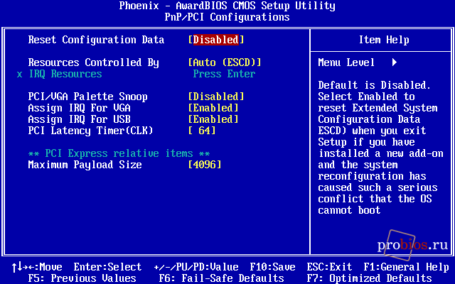  PnP/PCI Configurations